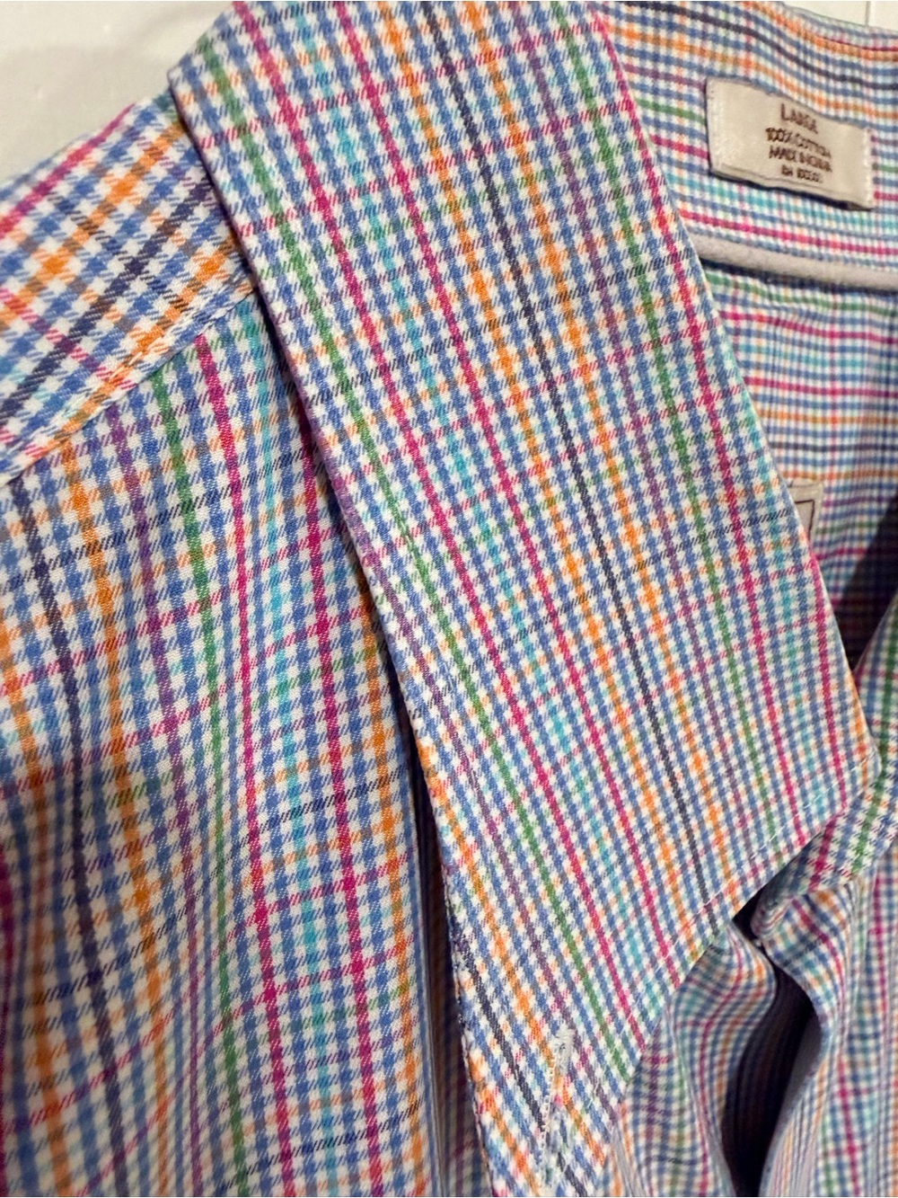 Peter Millar Multicolor Windowpane Check Blazer - Blue, Orange, Pink, Green